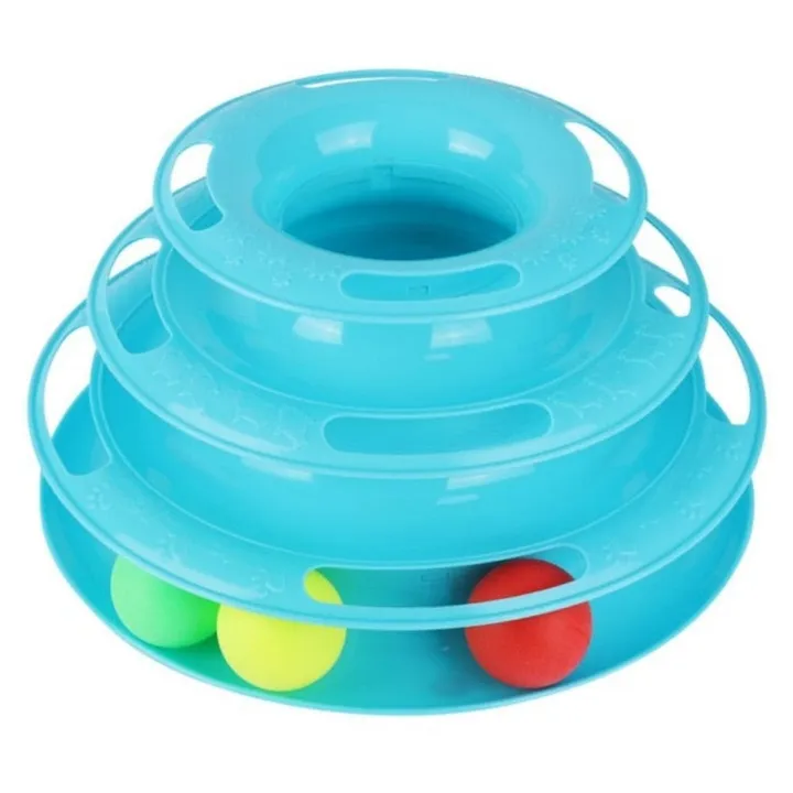 Onetify Foldable Multi Layers Turntable Interactive Cat Toy