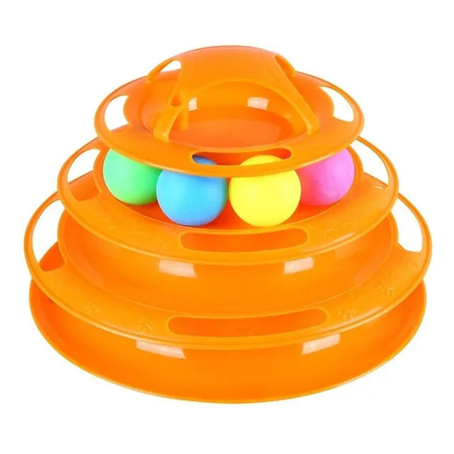 Onetify Foldable Multi Layers Turntable Interactive Cat Toy