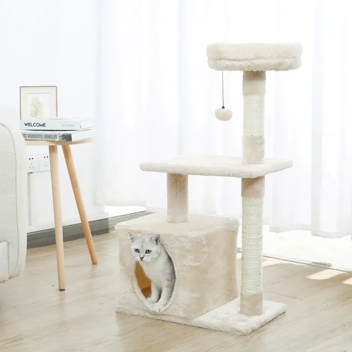 Onetify Cat Tree House 3 Tier Scratching Post
