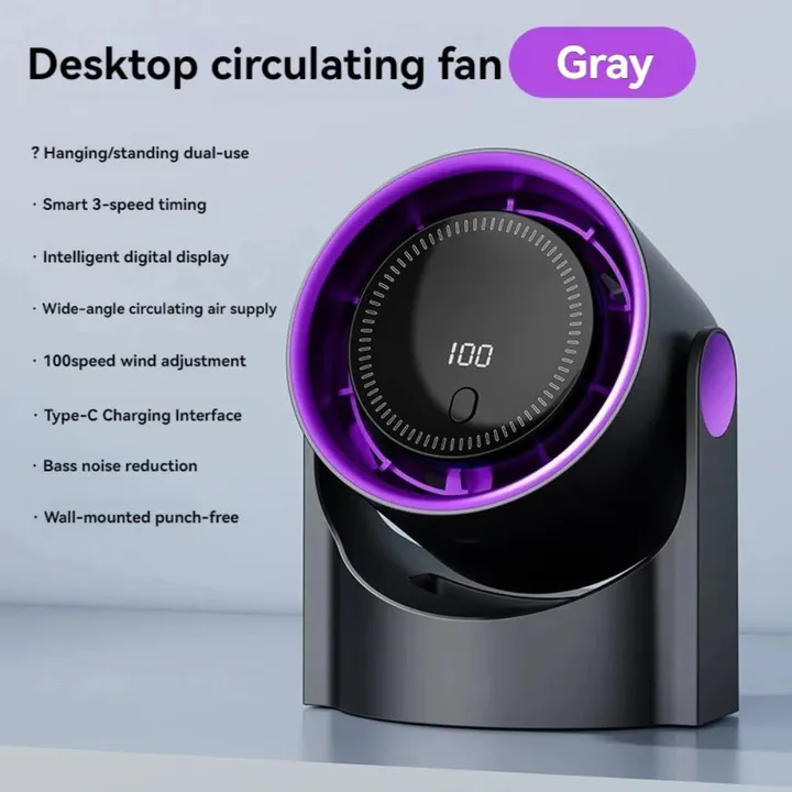 Onetify Portable LED Mini Bladeless Fan with 100 Speed Levels