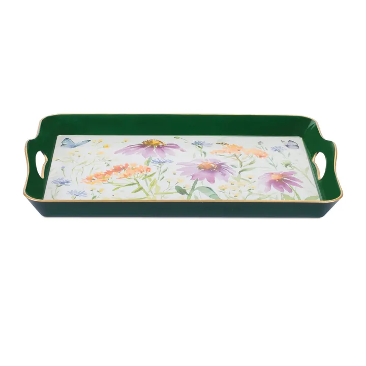 Melrose International Wildflower Insect Print Tray With Handles