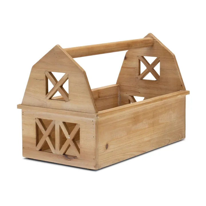 Melrose International Wood Barn Caddy Tray