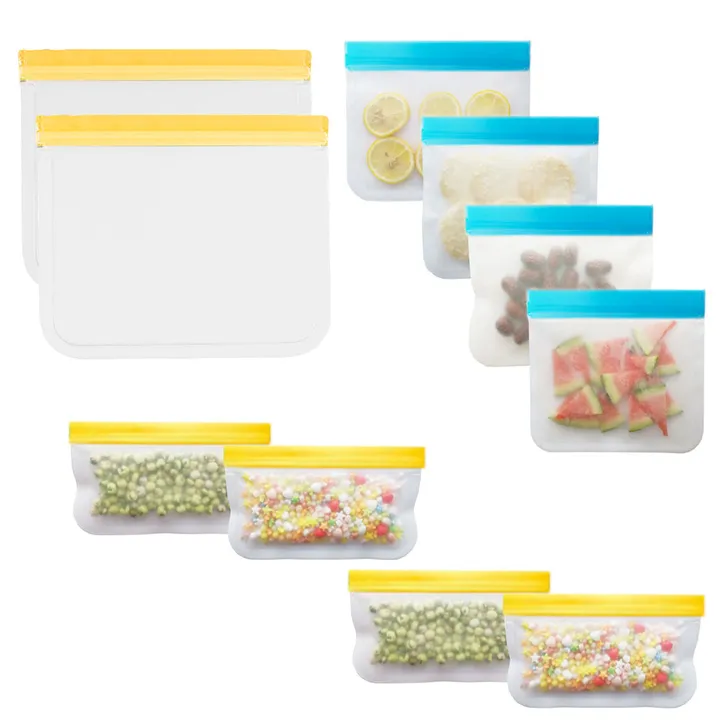 Onetify Eco Friendly Reusable Leak Proof Food Storage Zip Bags