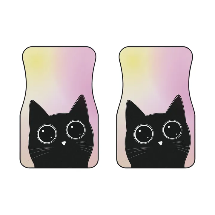 Onetify Adorable Cat Car Front Mats