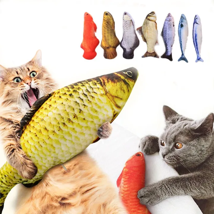 Onetify 3D Fish Shape Soft Plush Pillow For Cat