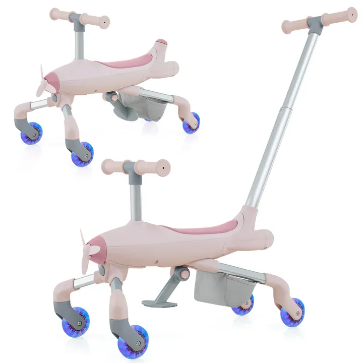 Gbruno Store 2-in-1 Kids Ride-on Push Car With LED Lighted Wheels