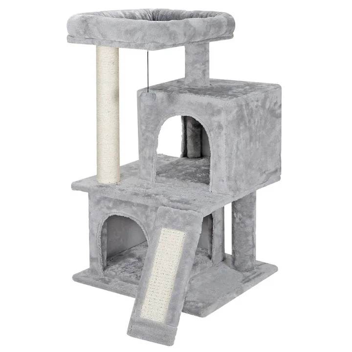 Onetify Cat Tree House Scratching Post with Ramp