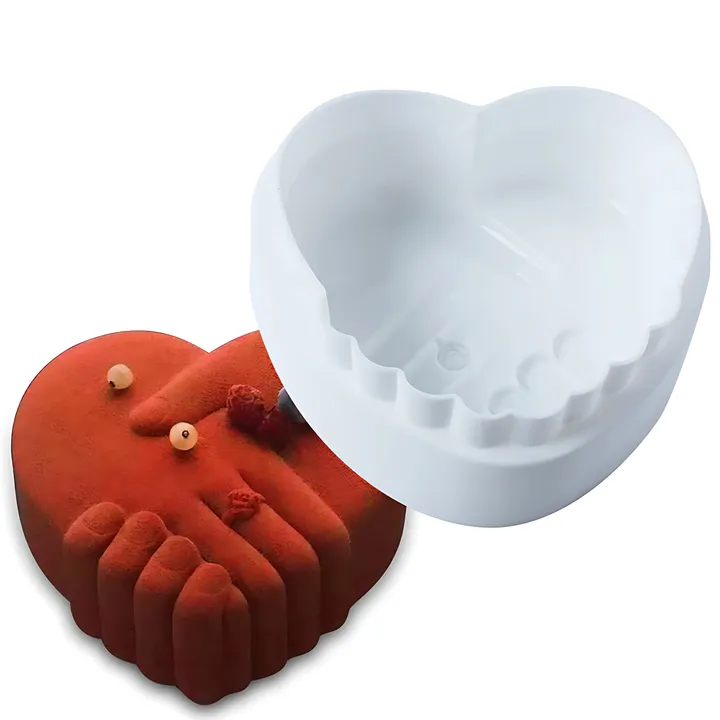 Onetify Silicone Heart-Shaped Heat Resistant Cake Decorating Mold