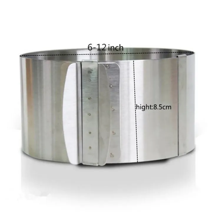 Onetify Round Shape Stainless Steel Cake Adjustable Mold