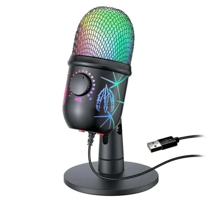 Onetify Onetify RGB Gaming Microphone for Clear Sound & Custom Lighting