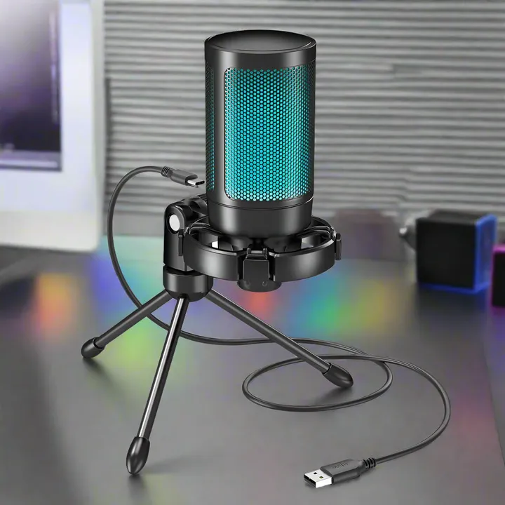 Onetify RGB Gaming Microphone With Tripod