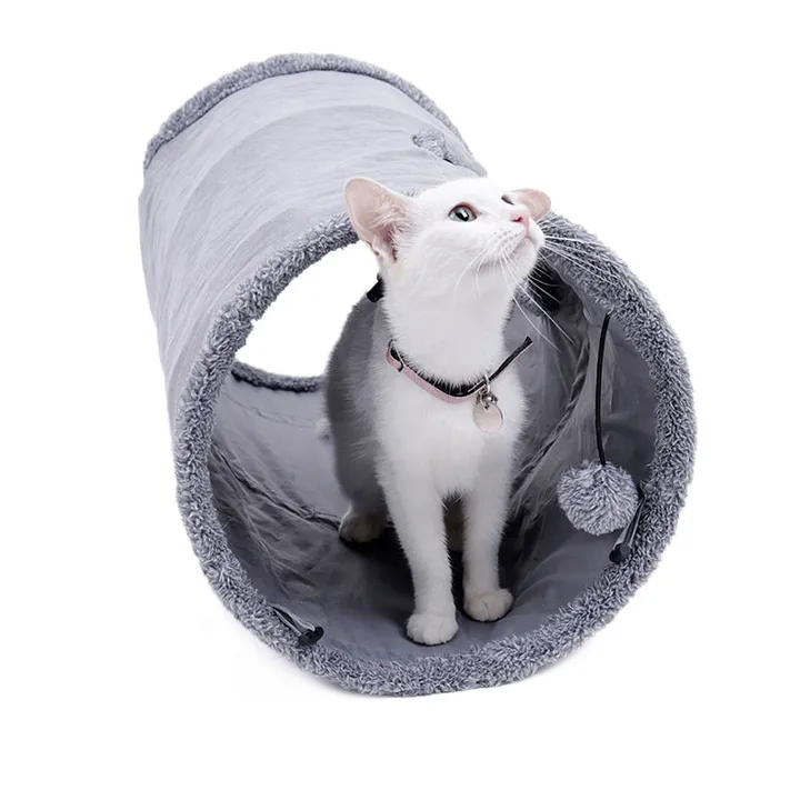 Onetify Foldable Pets Play Tube Set with Removable Ball