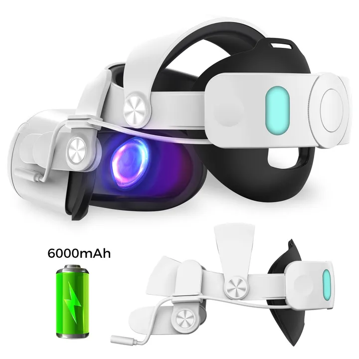 Sungale Meta Quest 2 Adjustable Head Strap with 6000mAh Battery