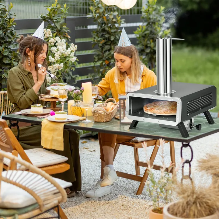Directdeals Outdoor Pizza Oven Portable Wood Pellet Pizza Stove