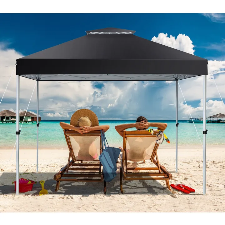 Directdeals 2-Tier Pop-Up Canopy Tent With Wheeled Carry Bag