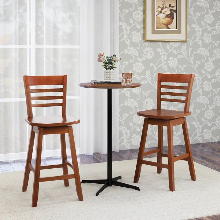 Directdeals Counter Height Barstools With Footrest For Kitchen Island Bar