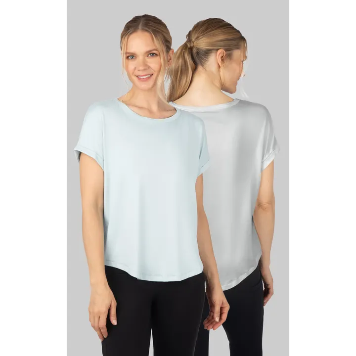 90 Degree by Reflex 2 Pack Super Soft V-Neck Short Sleeve Shirts