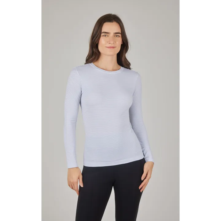 90 Degree by Reflex Seamless Stripe Long Sleeve Top