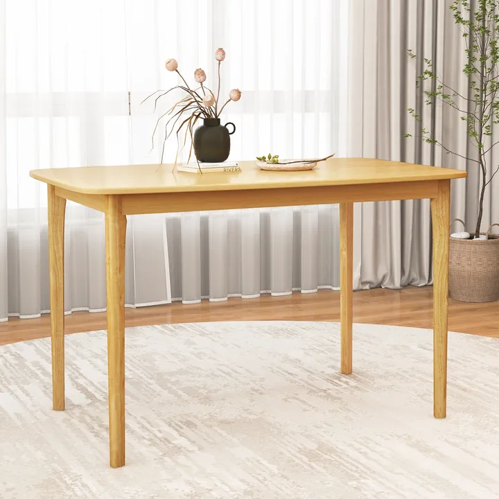 Directdeals Solid Wood Dining Table With Rubber Wood Supporting Legs