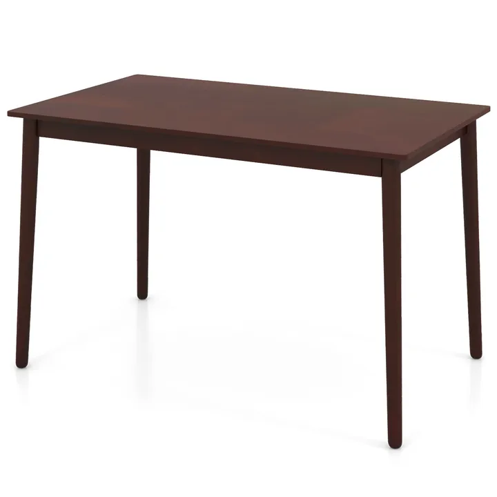 Directdeals Mid Century Dining Table For 4 With Rubber Wood Legs