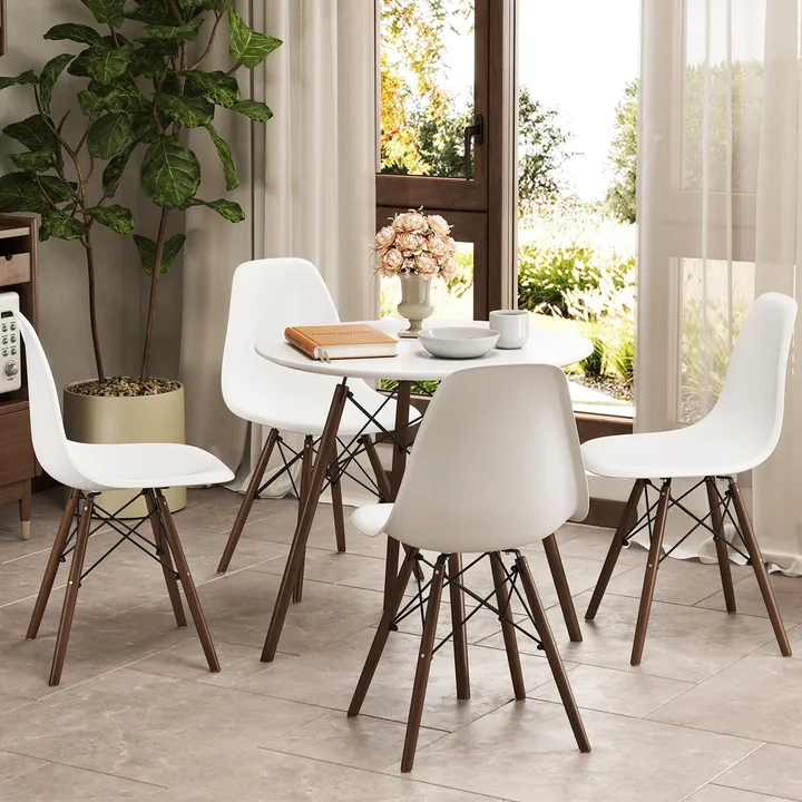 Directdeals Dining Table Set With Solid Wood Leg