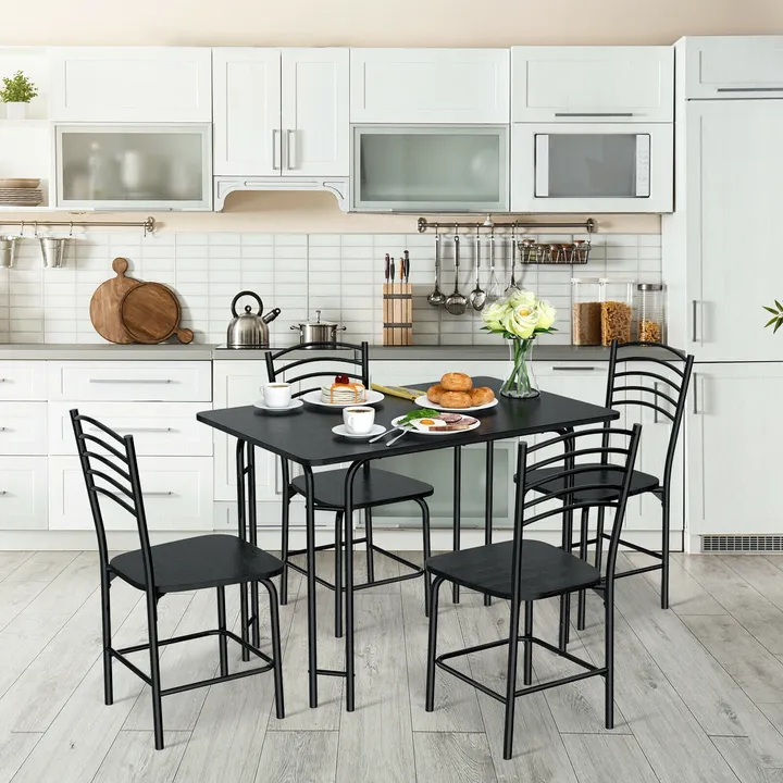 Directdeals Wood Rectangular Dining Table Set