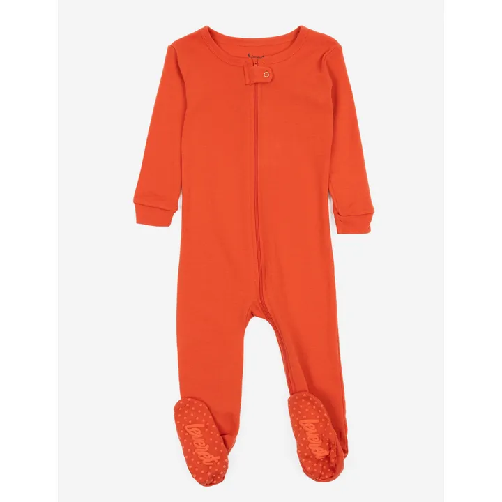 Leveret Clothing Solid Color Footed Pajamas